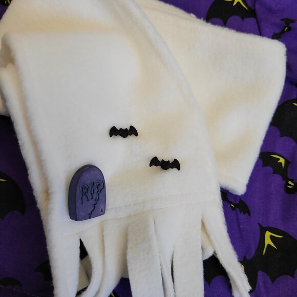 Spooky Bats 2pc Halloween Outfit/scarf set for 11" Mattel Child Grogu Yoda dolls - Picture 4 of 7